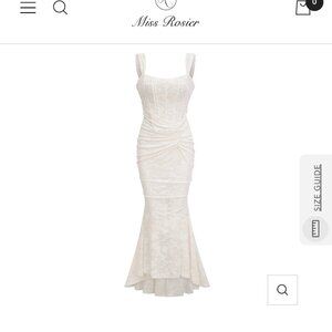 Miss Rosier Charlotte floral jacquard maxi dress